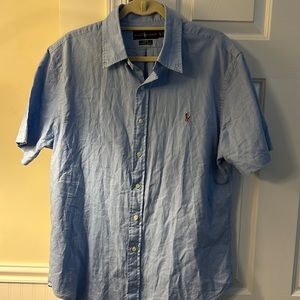 Polo button short sleeve button down dress shirt bundle